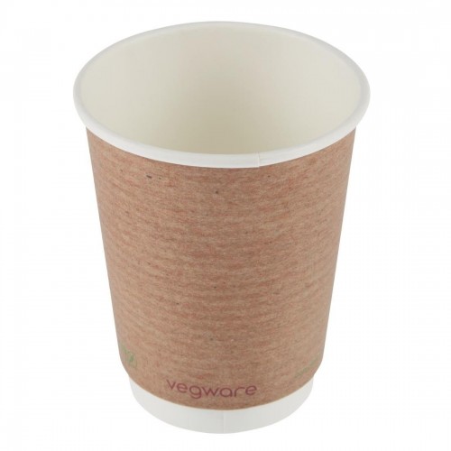 12oz Compostable Double Wall Coffee Cups- Pack of 500