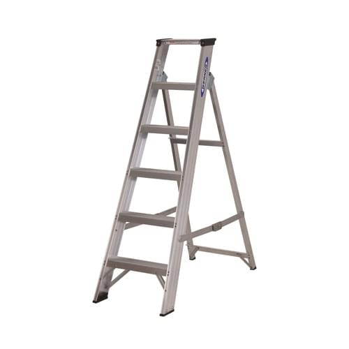 EN 131 Industrial Swingback Stepladder 6 Tread