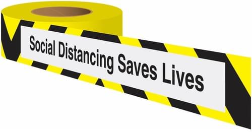 Social Dist Saves Lives B/Y Tape Pk24