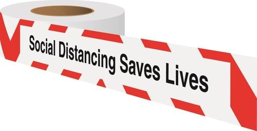 Social Dist Saves Lives R/W Tape Pk24