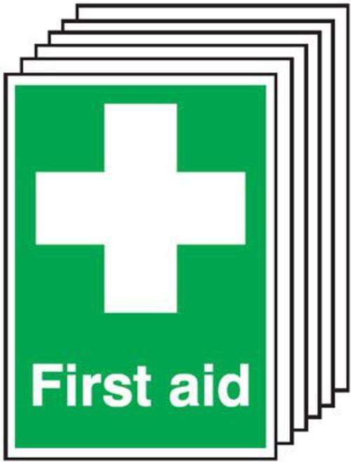 297x210mm First Aid - Rigid Pk of 6