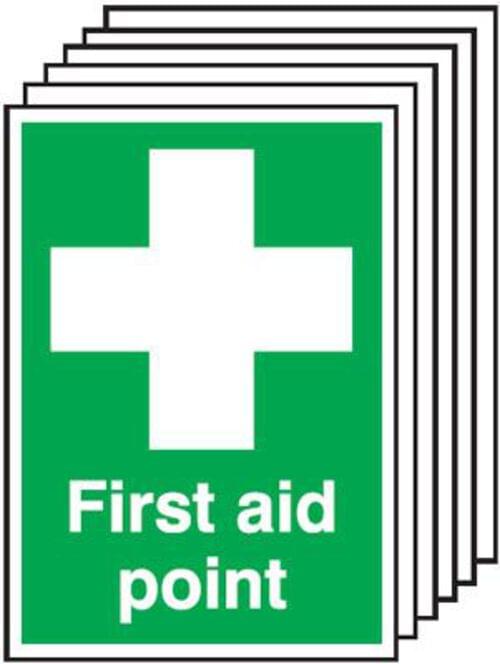 297x210mm First Aid Point - Rigid Pk of 6