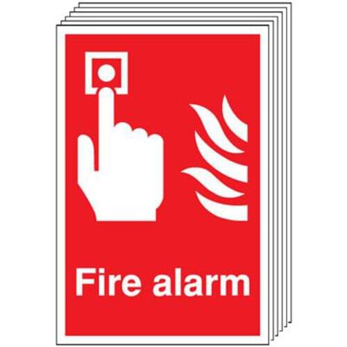 210x148mm Fire Alarm - Rigid Pk of 6
