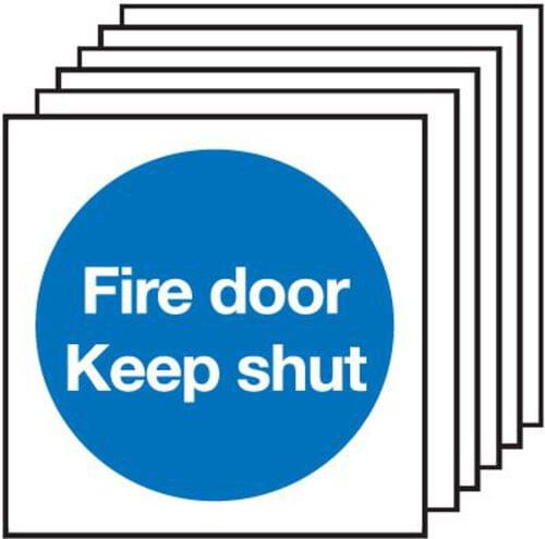 100x100mm Fire Door Keep Shut - Rigid Pk of 6