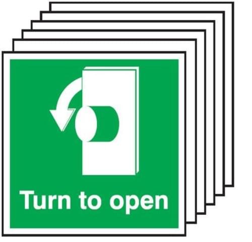125x125mm Turn To Open Anti-Clockwise - Rigid Pk of 6