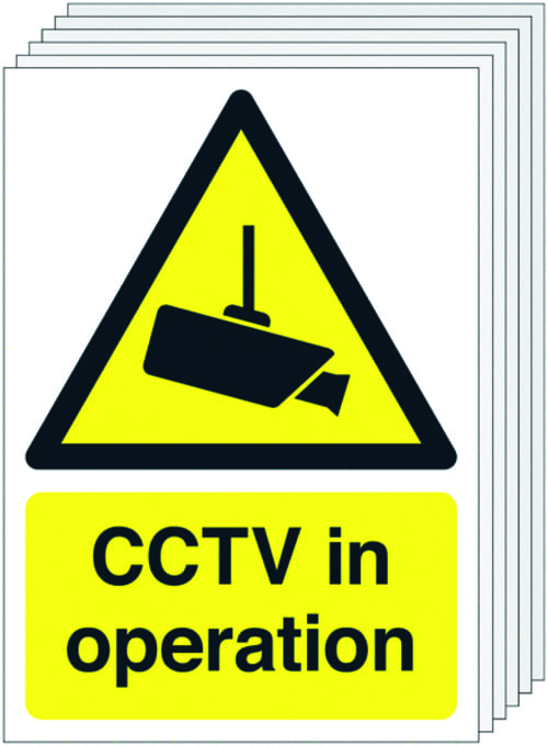 420x297mm CCTV in Operation - Rigid Pk of 6