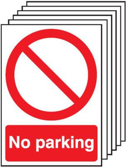 420x297mm No Parking - Rigid Pk of 6