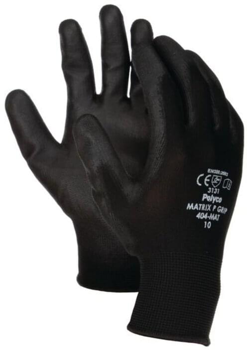Matrix P Grip Gloves - Size 8 (Small) Black