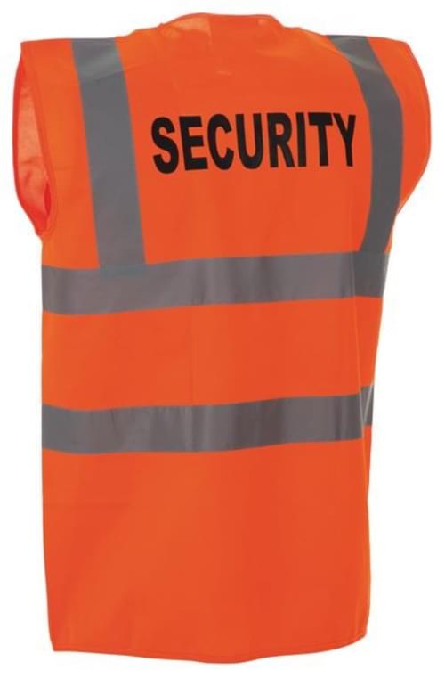 High Vis 2 Band Waistcoat - Orange Security - Large