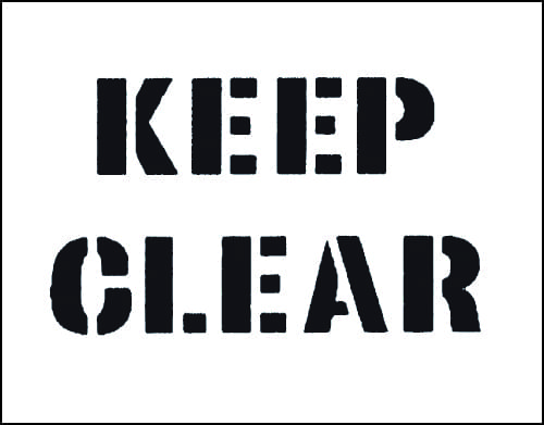 600 x 800mm Keep Clear Car Park Stencil