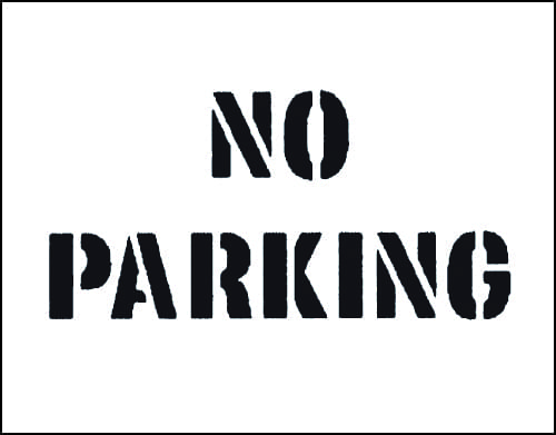 600 x 800mm No Parking Car Park Stencil