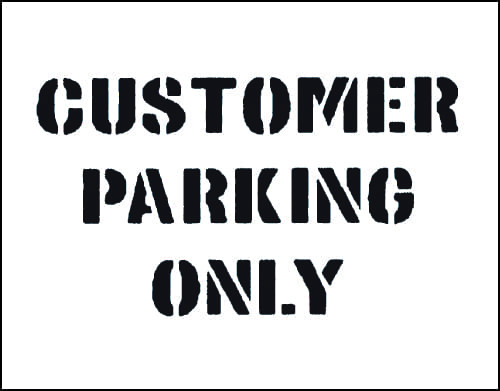 600 x 800mm Customer Parking Only Car Park Stencil