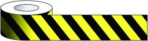 100x33m Black & Yellow chevron Tape
