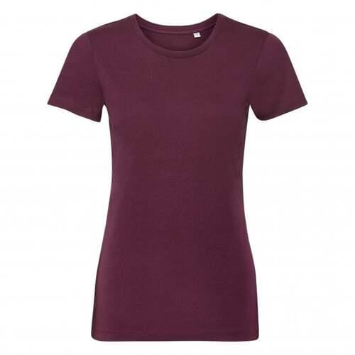 Women's Pure Organic Tee- Burgundy, Small