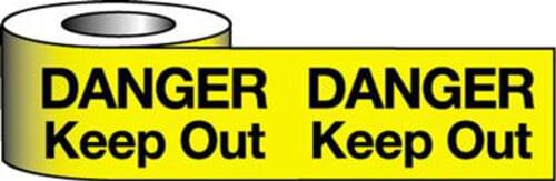 Barrier Warning Tape - 150mm x 100m - Danger Keep Out