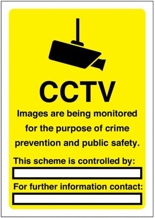 420x297mm CCTV Images are being monitored - Rigid Plastic