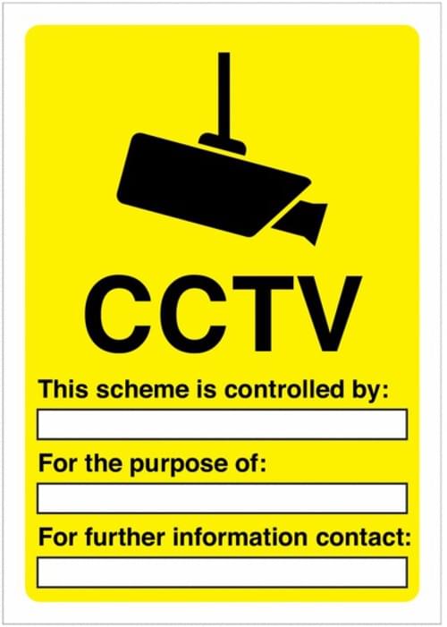 420x297mm CCTV This Scheme is controlled by - Rigid Plastic