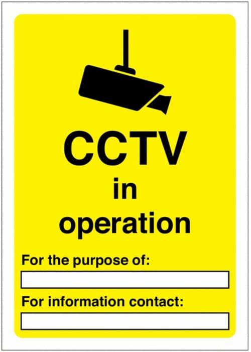 420x297mm CCTV In Operation For the purpose of - Rigid Plastic
