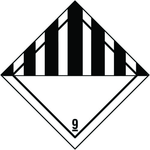 100x100mm Misc Class 9 Hazard Warning Diamonds