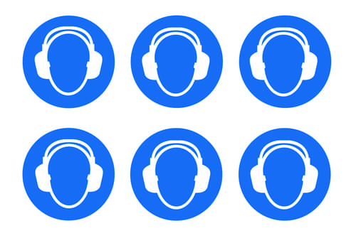 Hearing Protection Symbols - Pk of 30 Labels