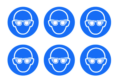 Eye Protection Symbols - Pk of 30 Labels