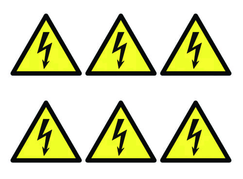 Electricity Symbols - Pk of 30 Labels