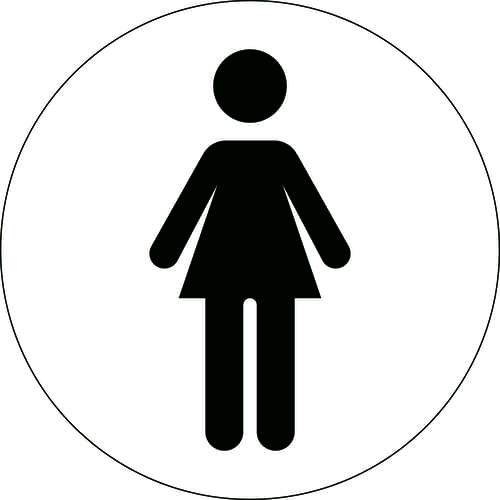 125mm Dia Female (symbol only) - Economy washroom sign