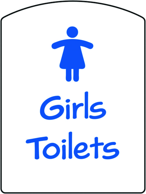 400x300mm Girls Toilets School Sign