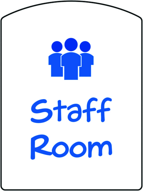 400x300mm Staff Room School Sign