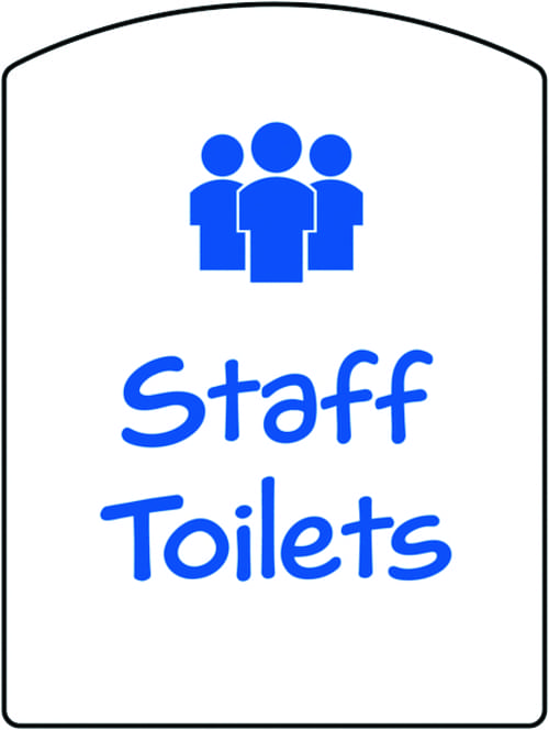 400x300mm Staff Toilets School Sign