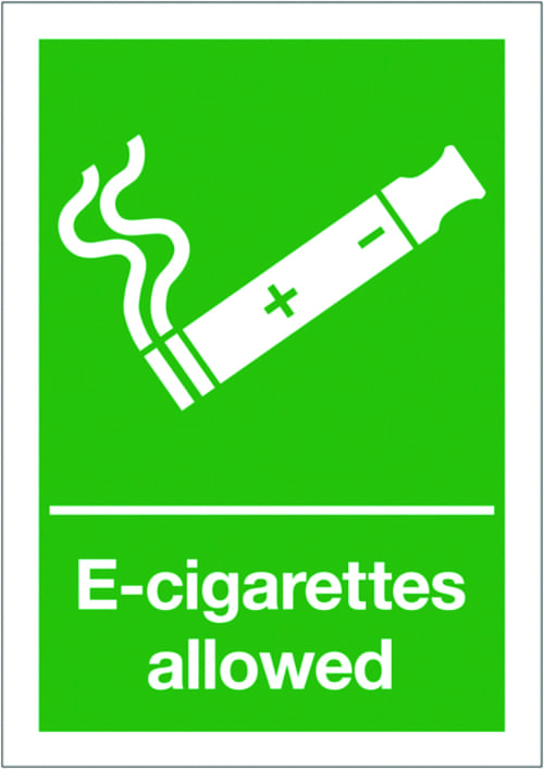 420x297mm E-Cigarettes allowed - Rigid