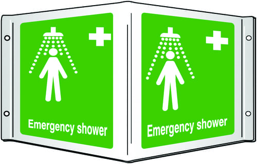 200x400mm Emergency shower Projecting 3D Sign