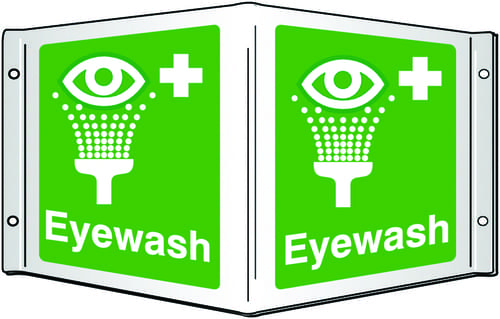 200x400mm Eyewash Projecting 3D Sign