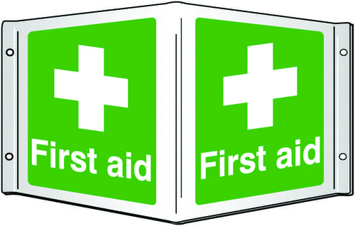 200x400mm First aid Projecting 3D Sign