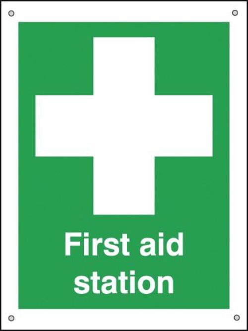 400x300mm First Aid Station - Aluminium