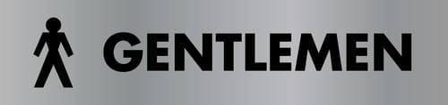 45x190mm Gentlemen Door Sign