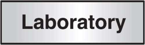 76x203mm Laboratory Architectural Door Sign Centre Aligned