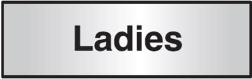 76x203mm Ladies Architectural Door Sign Centre Aligned