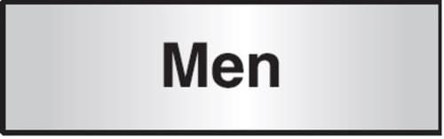 76x203mm Men Architectural Door Sign Centre Aligned