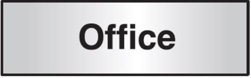 76x203mm Office Architectural Door Sign Centre Aligned