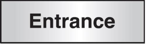 76x203mm Entrance Architectural Door Sign Centre Aligned