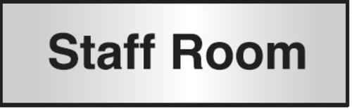 76x203mm Staff Room Architectural Door Sign Centre Aligned