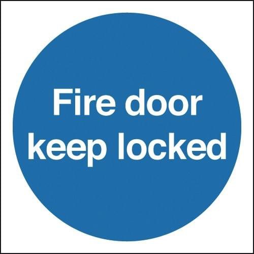 100x100 Fire Door Keep Locked - Rigid