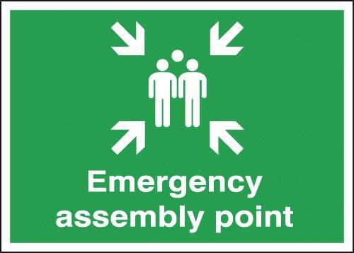 250x350mm Emergency Assembly Point - Rigid