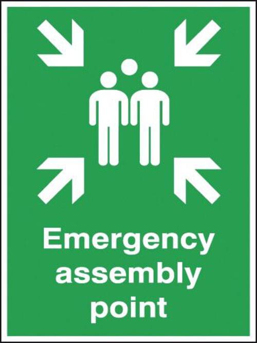 400x300mm Emergency assembly point Outdoor Sign