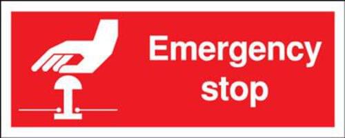 100x250mm Emergency Stop - Rigid