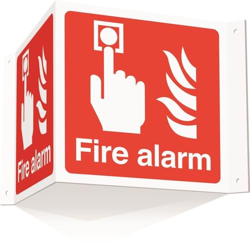 200x400mm Fire alarm Projecting 3D Sign
