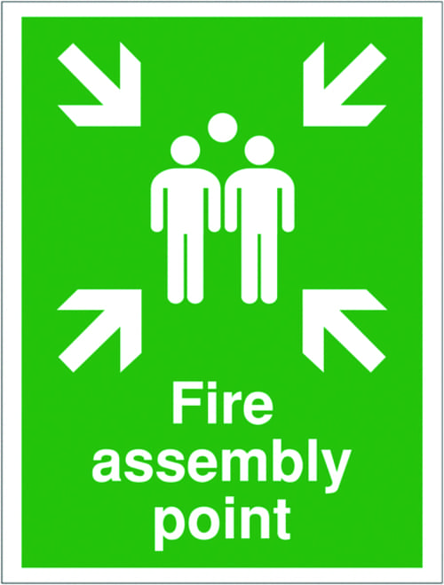300x250mm Fire assemble point Reflective sign