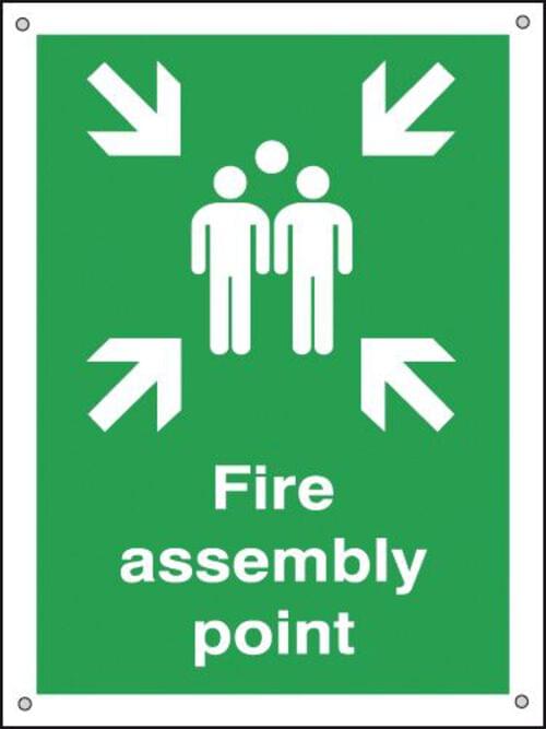 400x300mm Fire Assembly Point - Aluminium