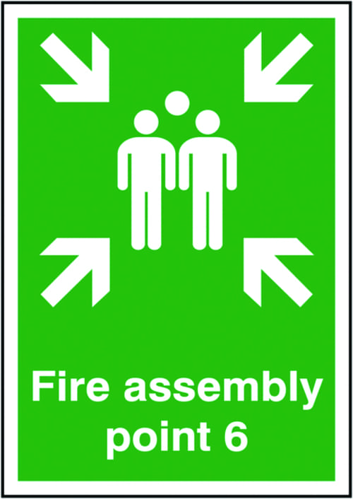 594x420mm Fire Assembly Point 6 - Rigid